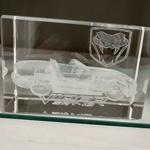 Lead Crystal Dodge Viper car cube